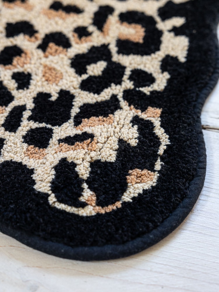 Rockett St George Leopard 100% Cotton Bath Mat - Image 2 of 4