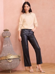 Love & Roses Camel Cosy Crew Neck Jumper - Image 3 of 4