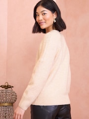 Love & Roses Camel Cosy Crew Neck Jumper - Image 4 of 4
