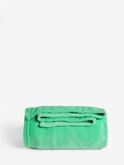 Mint Green Plush Fleece Throw - Image 4 of 4