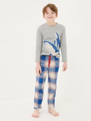 FatFace Blue Shelter Whale Pyjama Set - Image 2 of 6