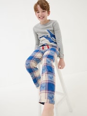 FatFace Blue Shelter Whale Pyjama Set - Image 4 of 6
