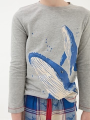 FatFace Blue Shelter Whale Pyjama Set - Image 6 of 6