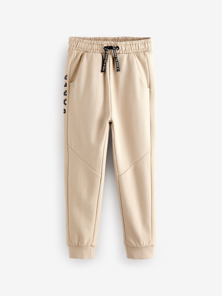 Baker by Ted Baker Navy/Stone 100% Cotton Joggers 2 Pack - Image 2 of 6