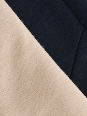 Baker by Ted Baker Navy/Stone 100% Cotton Joggers 2 Pack - Image 4 of 6