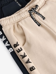 Baker by Ted Baker Navy/Stone 100% Cotton Joggers 2 Pack - Image 5 of 6