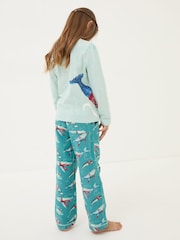FatFace Teal Blue Shelter Pyjama Set - Image 2 of 5