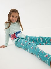 FatFace Teal Blue Shelter Pyjama Set - Image 3 of 5