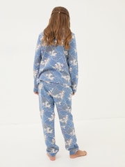 FatFace Blue Horse Print Cotton Pyjama Set - Image 3 of 5