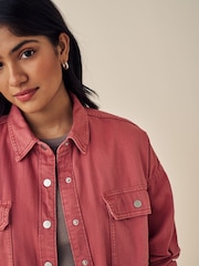 Rosérosa - Übergroßes Denim-Hemd aus 100% Baumwolle mit Print - Bild 2 von 4