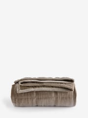 Oyster Quilted Lustre Velvet Bedspread - Image 2 of 3