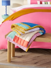Multi Bright Joy Stripe Quilted Bedspread - Image 2 of 5
