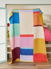 Multi Bright Joy Stripe Quilted Bedspread - Image 3 of 5