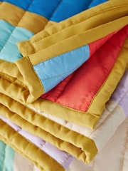 Multi Bright Joy Stripe Quilted Bedspread - Image 5 of 5