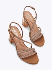 Carvela Brown Paparazza Jewel Block Sandals - Image 3 of 5