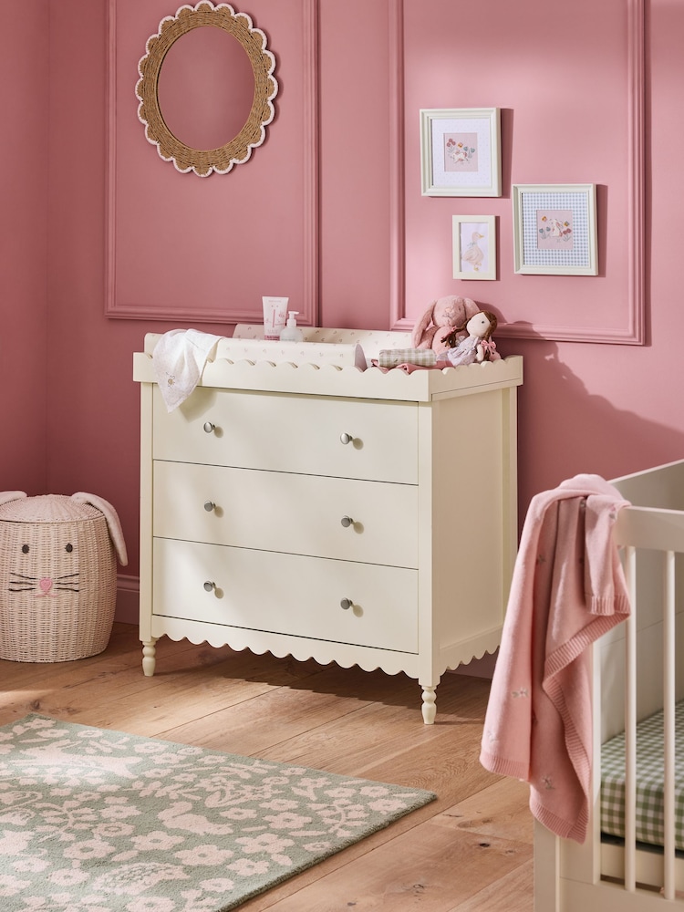 Jojo Maman Bébé White Elodie Changing Table - Image 1 of 8 Jojo Maman Bébé White Elodie Changing Table - Image 1 of 8