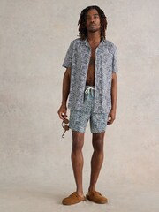 White Stuff Blue Waves Swim Shorts - Image 4 of 7