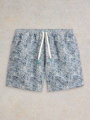 White Stuff Blue Waves Swim Shorts - Image 5 of 7