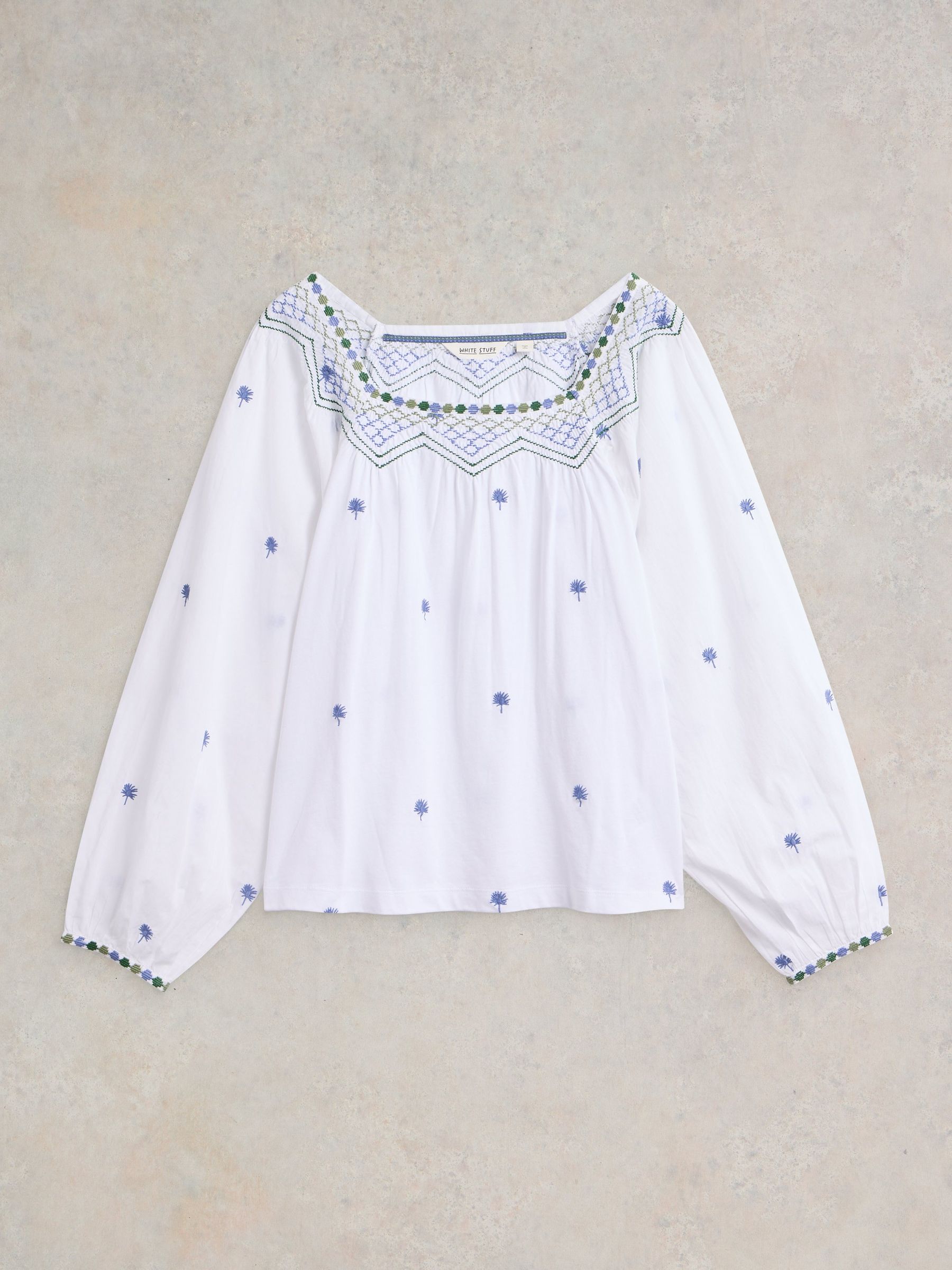 White smock top discount