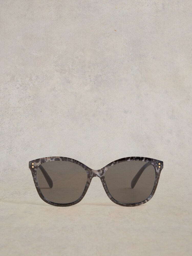 White Stuff Blue Sia Soft Cat-Eye Sunglasses - Image 1 of 4