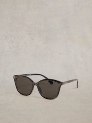 White Stuff Blue Sia Soft Cat-Eye Sunglasses - Image 2 of 4