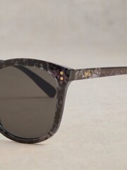 White Stuff Blue Sia Soft Cat-Eye Sunglasses - Image 4 of 4