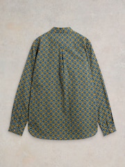 White Stuff Blue Round Flower Print Shirt - Image 6 of 7