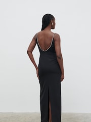 Pretty Lavish Black Val Plunge Embellished Maxi Dress - Image 2 of 3