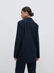 Pretty Lavish Blue Flynn Oversized Boxy Pinstripe Blazer - Image 2 of 3