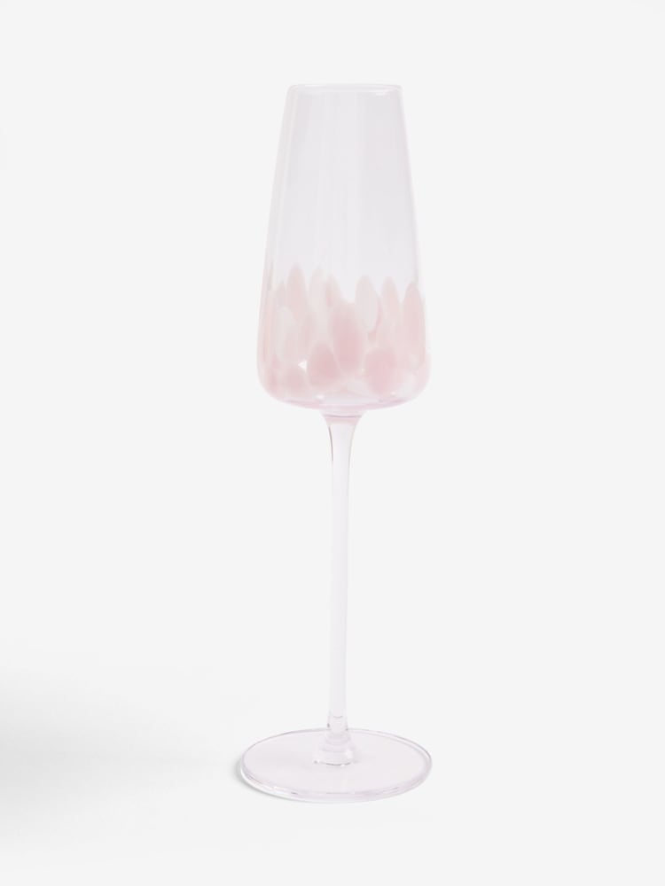 Set of 2 Pink Confetti Champagne Flutes - Image 4 of 4