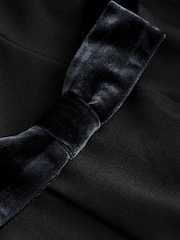 Black Bandeau Bow Midi Dress - Image 6 of 6
