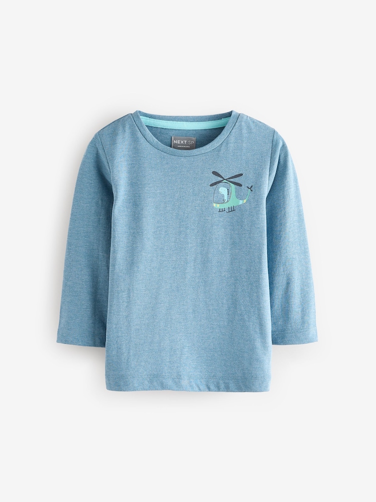Blue Helicopter Long Sleeve T-Shirt - Image 1 of 1