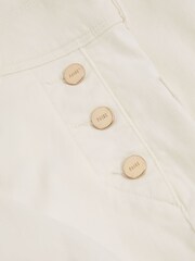 Paige High Rise Wide Leg Button Detail Jeans - Image 2 of 6