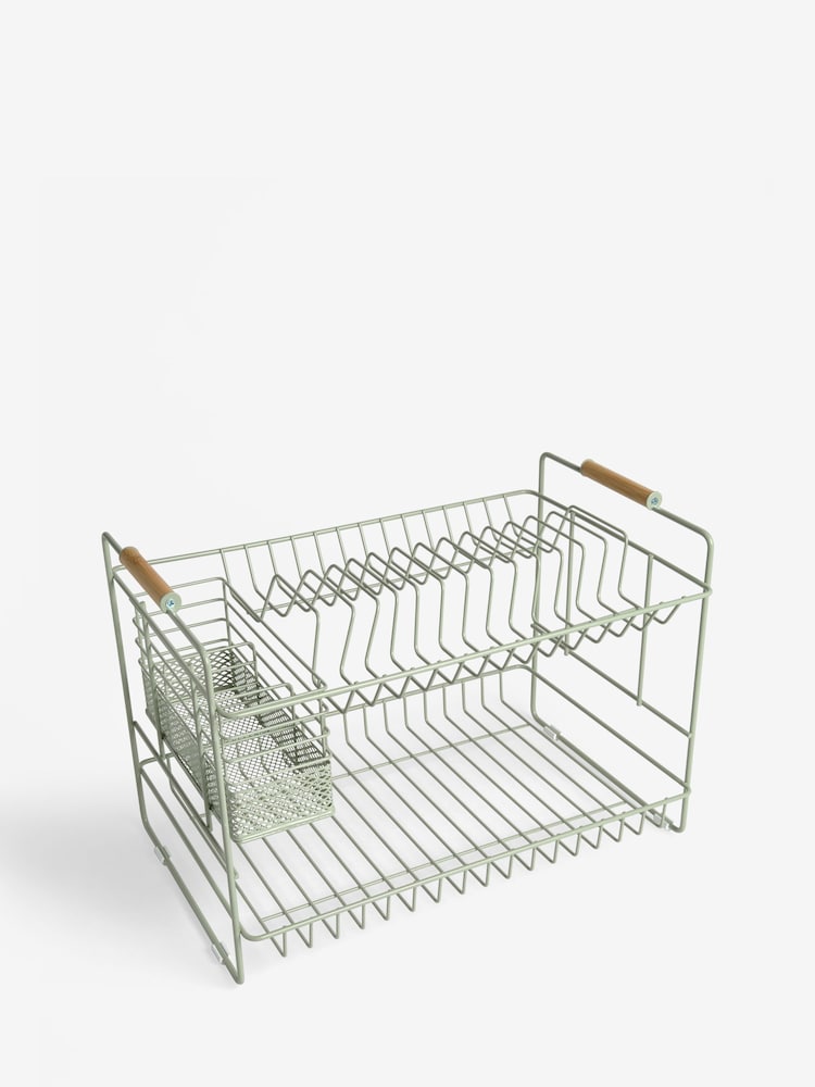 Sage Green Wire 2 Tier Drainer - Image 4 of 4