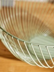 Sage Green Moderna Wire Fruit Bowl - Image 3 of 4