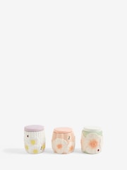 Set of 3 Pastel Lila Floral Storage Jars - Image 4 of 5
