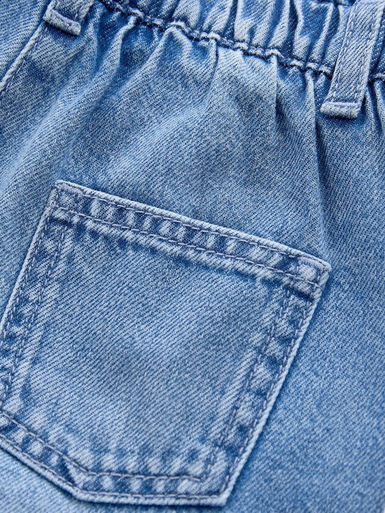 Blue Denim Wide Leg 100% Cotton Jeans (3mths-7yrs) - Image 9 of 9