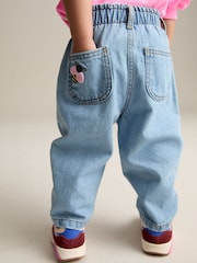 Denim Boucle Butterfly Embellished 100% Cotton Jeans (3mths-7yrs) - Image 2 of 8