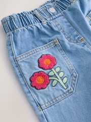 Denim Boucle Butterfly Embellished 100% Cotton Jeans (3mths-7yrs) - Image 6 of 8