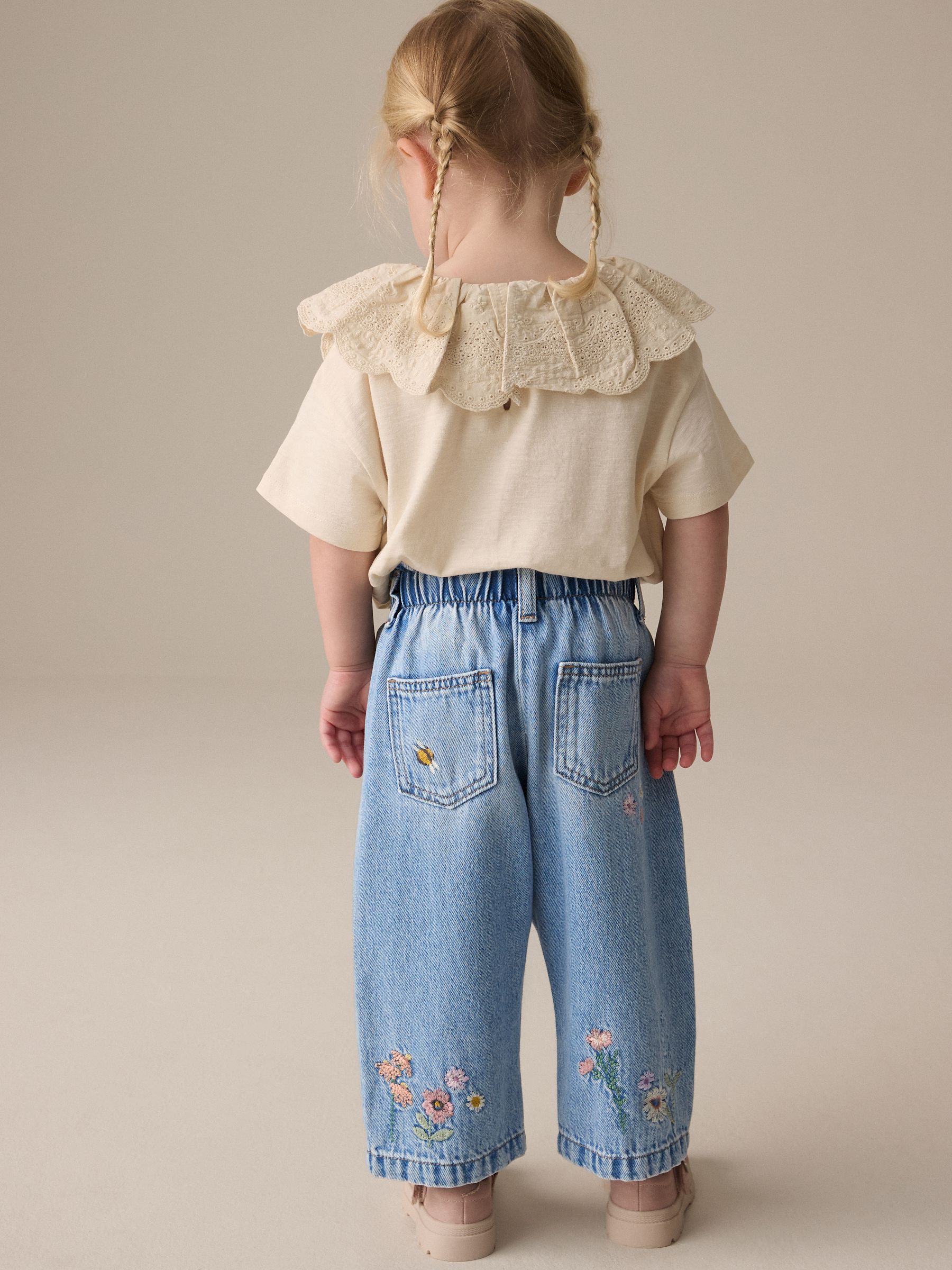 ✰blugirl〜by Blumarine✰オフホワイト ビーズ装飾スカート✰ Blumarine Blugirl RUNWAY Silk Floral Dress with Ruffles (S