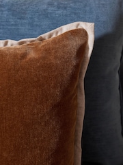 Ochre Loxley Velvet 50 x 50cm Cushion - Image 2 of 5