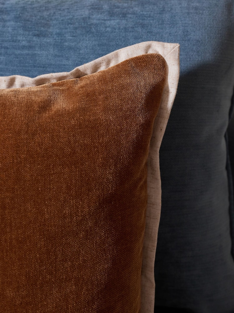 Ochre Loxley Velvet 50 x 50cm Cushion - Image 2 of 5