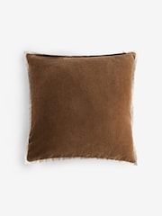 Ochre Loxley Velvet 50 x 50cm Cushion - Image 4 of 5