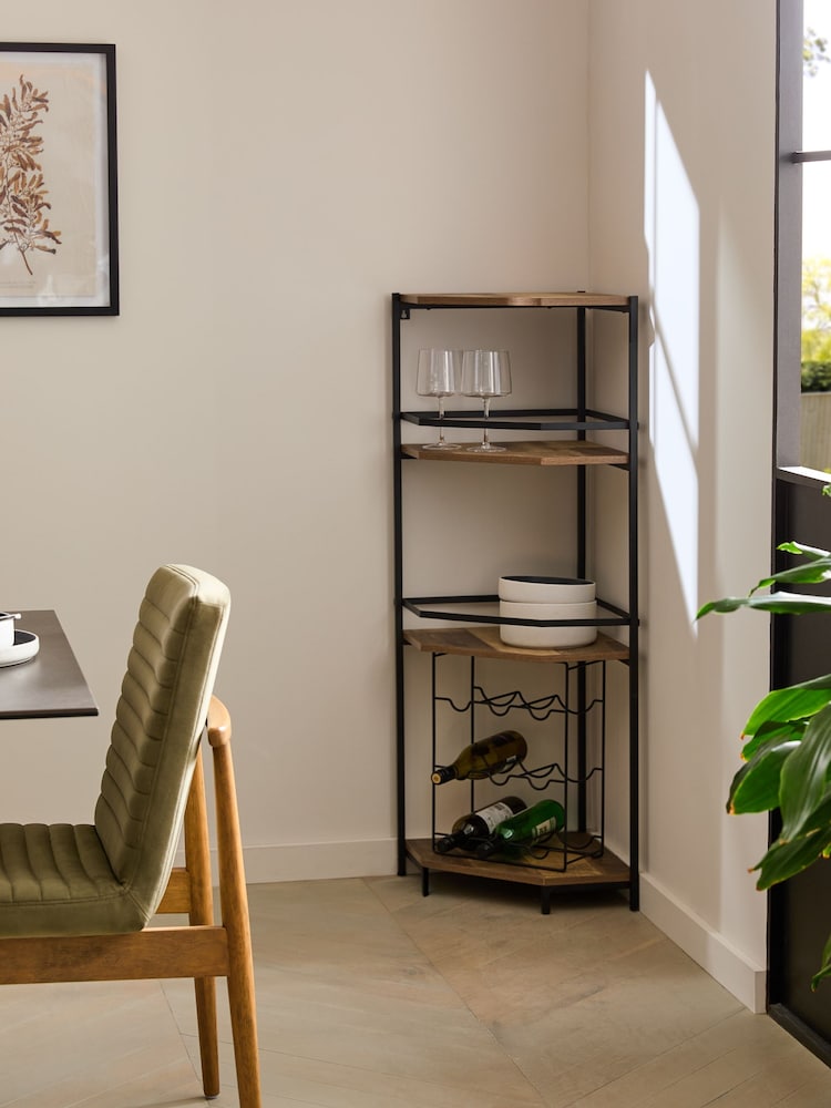 Black Bronx Corner Wine Rack - Image 1 of 6