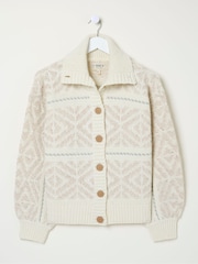 FatFace Ivory Haisley Pattern Cardigan - Image 6 of 6