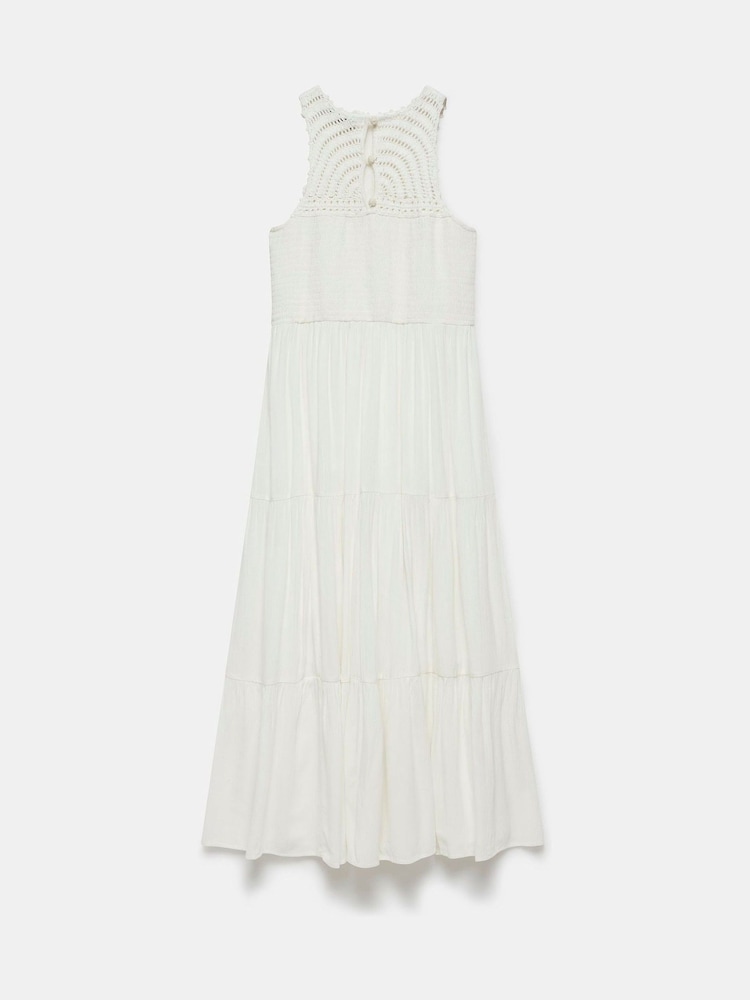Mint Velvet White Floral Crochet Maxi Dress - Image 4 of 4