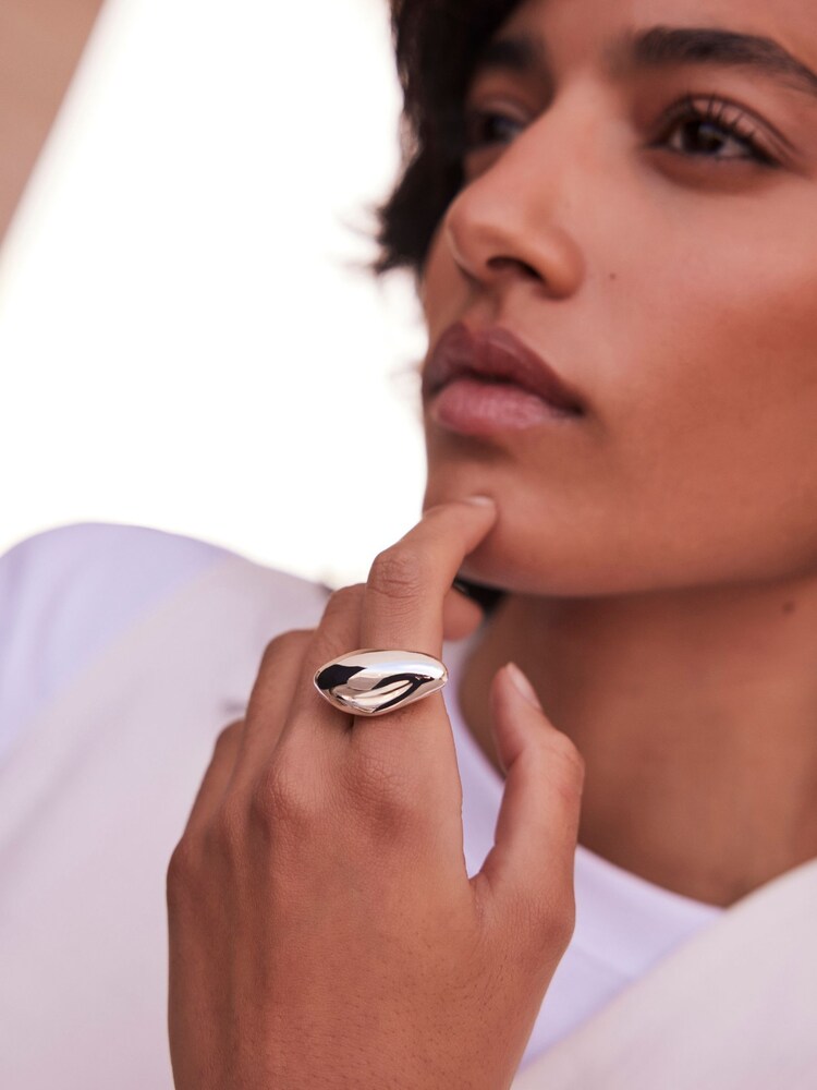 Mint Velvet Silver Plated Dome Ring - Image 1 of 3