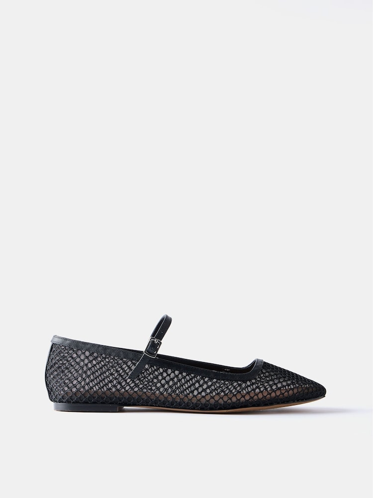 Mint Velvet Mesh Ballet Pumps - Изображение 2 из 5