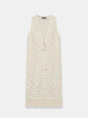 Mint Velvet White 100% Cotton Longline Waistcoat - Image 3 of 4