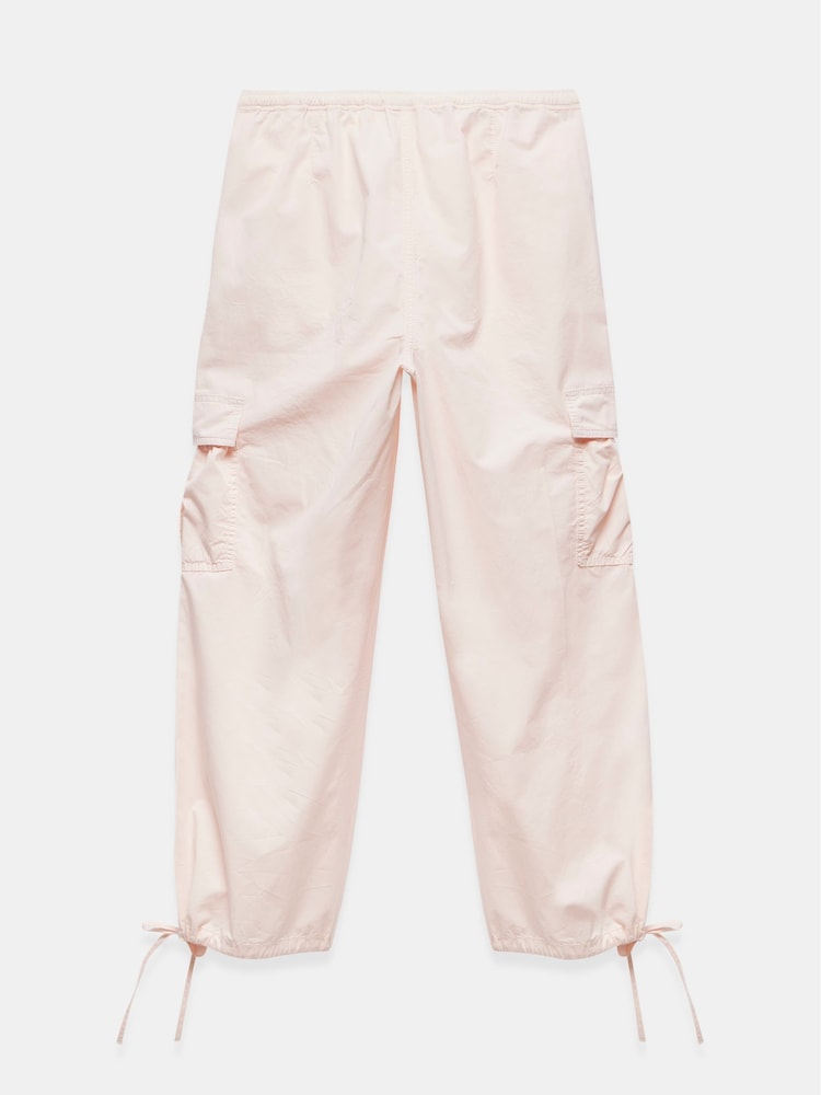 Mint Velvet Pink Cotton Parachute Trousers - Image 4 of 4
